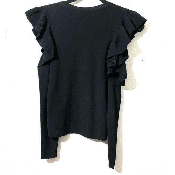 Club Monaco Colema Cold Shoulder Fine Ribbed Sweater - Picture 8 of 11